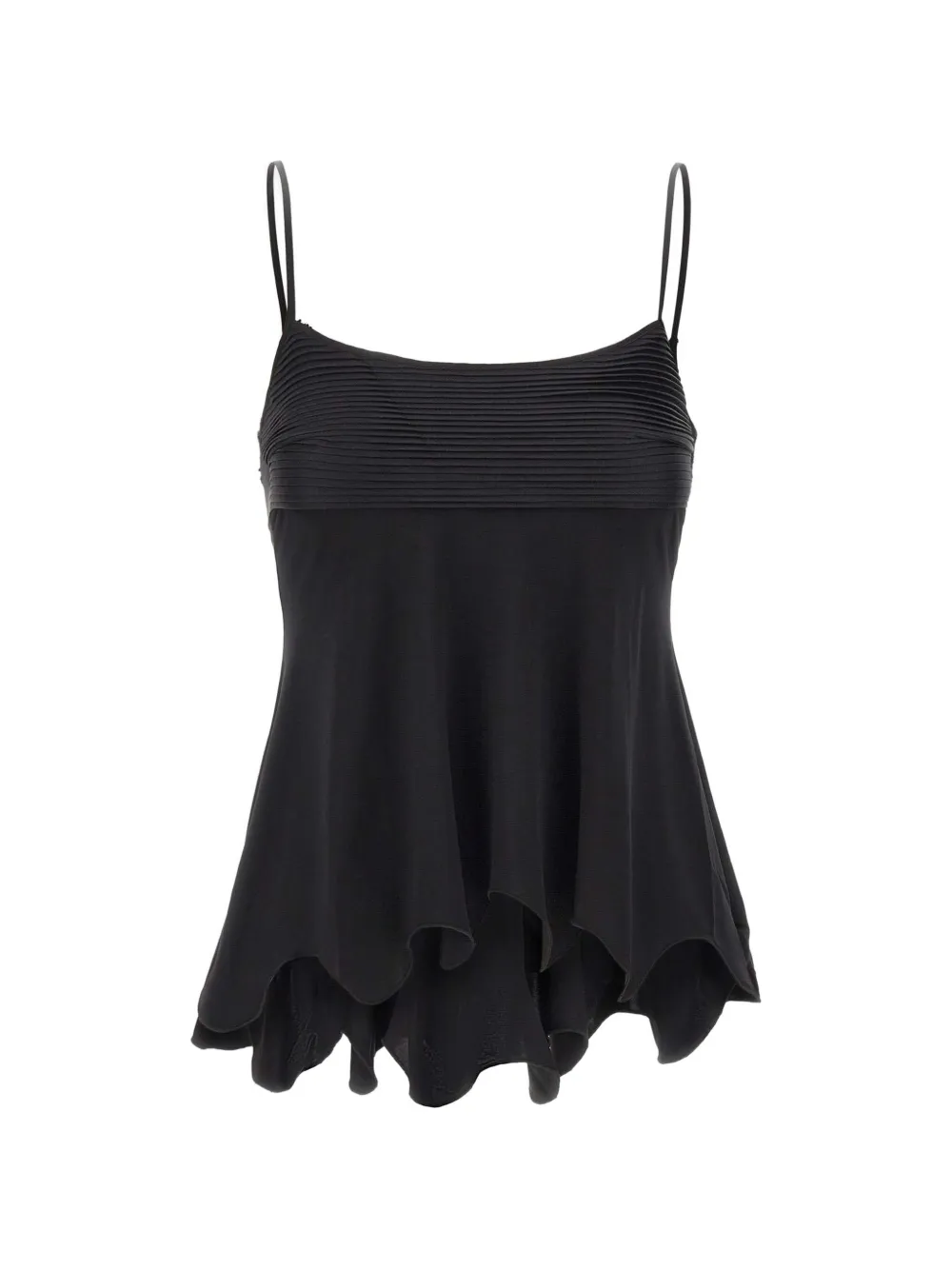Jacques pleated-lace top - Nero