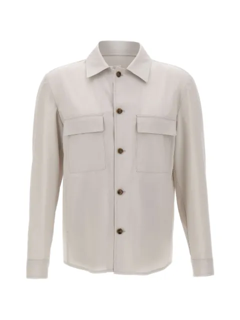 Barba London flap-pocket button shirt jacket