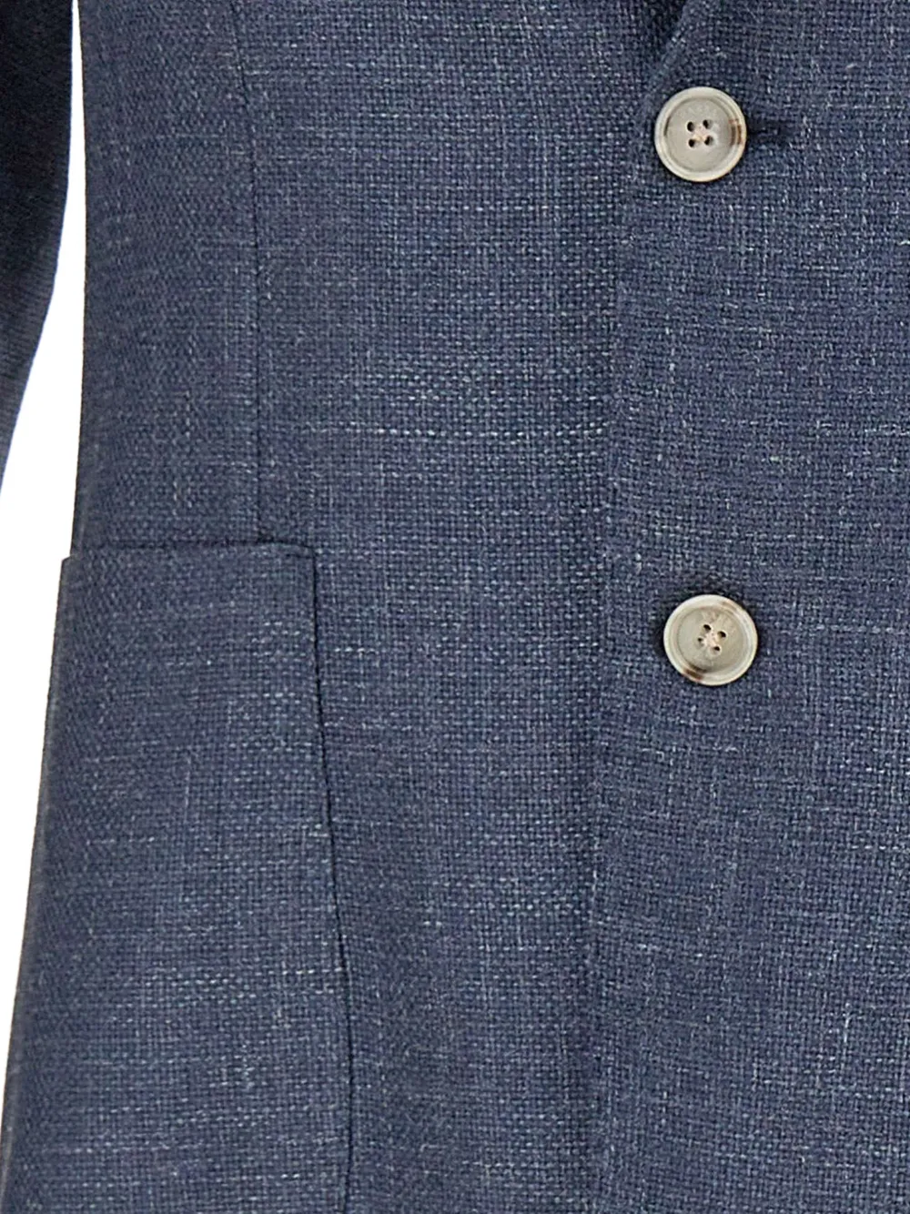 Barba Blazer met opgestikte zakken en knopen Blauw