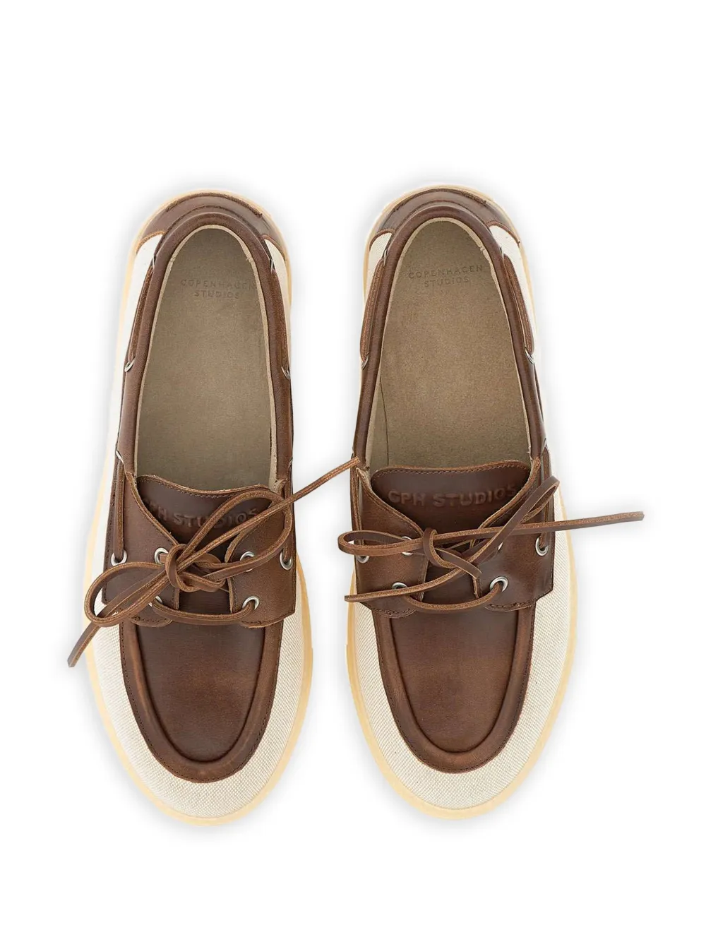 Copenhagen Studios Bootschoenen met vlakken Bruin