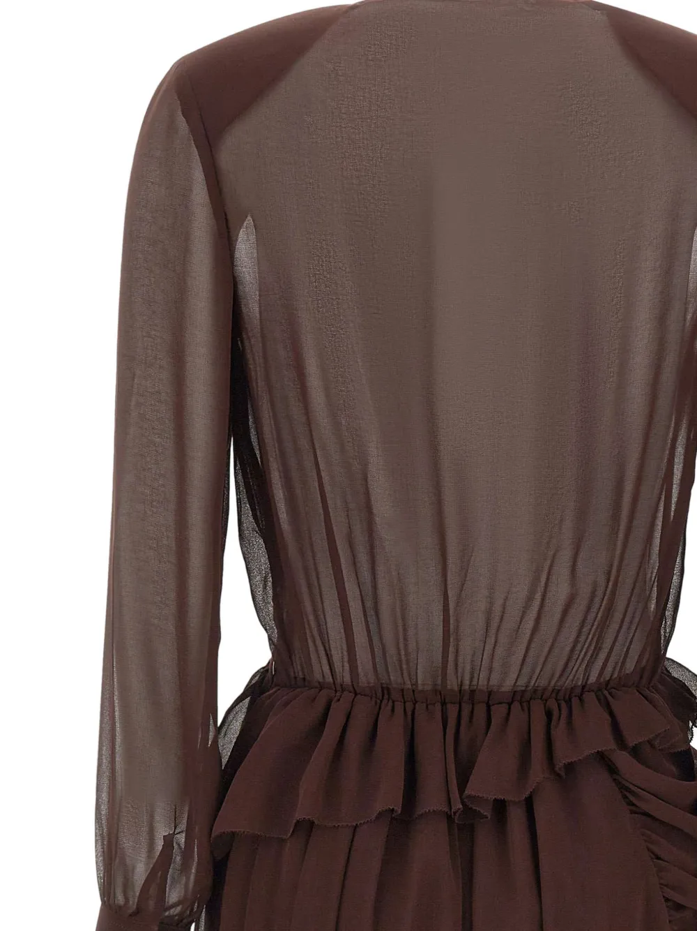 Jacques Mini-jurk met ruches Bruin