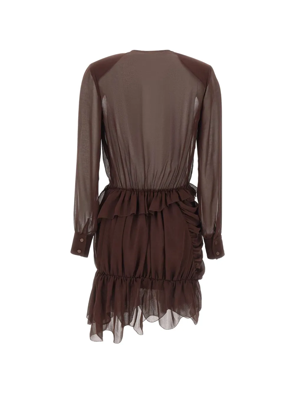 Jacques Mini-jurk met ruches Bruin