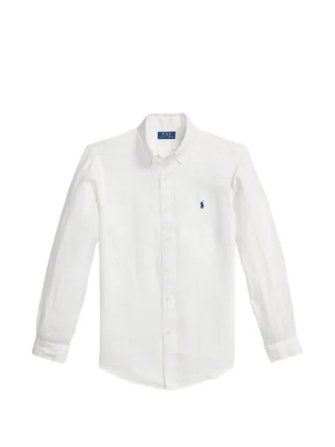 Polo Ralph Lauren logo-embroidery linen shirt