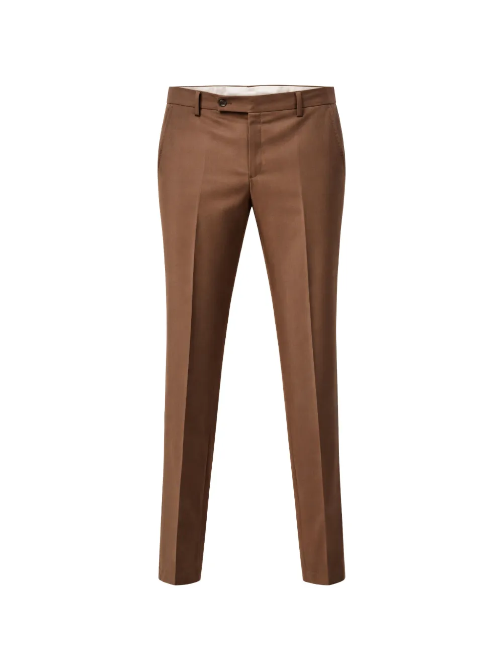 FRANZESE COLLECTION Stefano De Martino flat-front welt trousers - Marrone