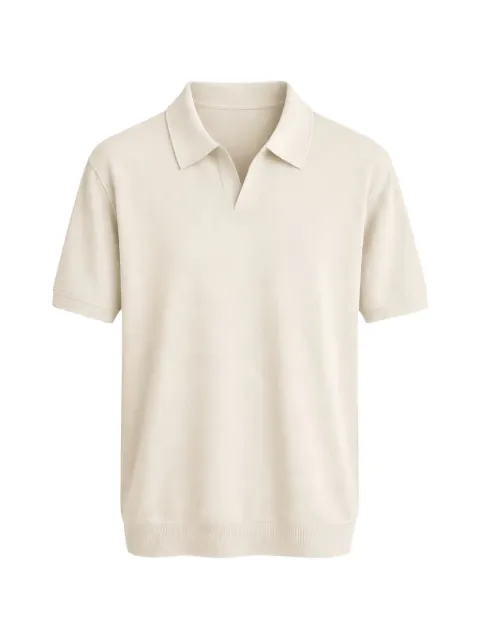 FRANZESE COLLECTION Gossip ribbed V-neck polo shirt