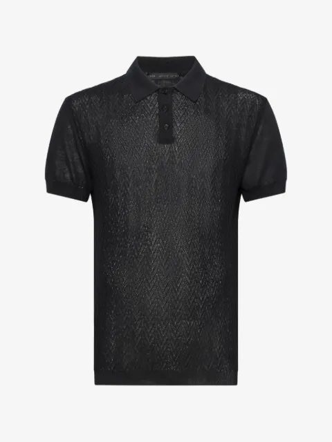 Low Brand playera tipo polo en tejido chevron
