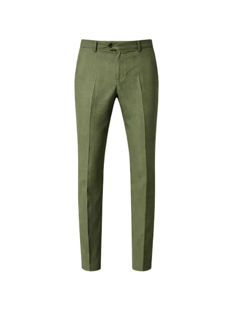 FRANZESE COLLECTION slim-fit pleated linen trousers