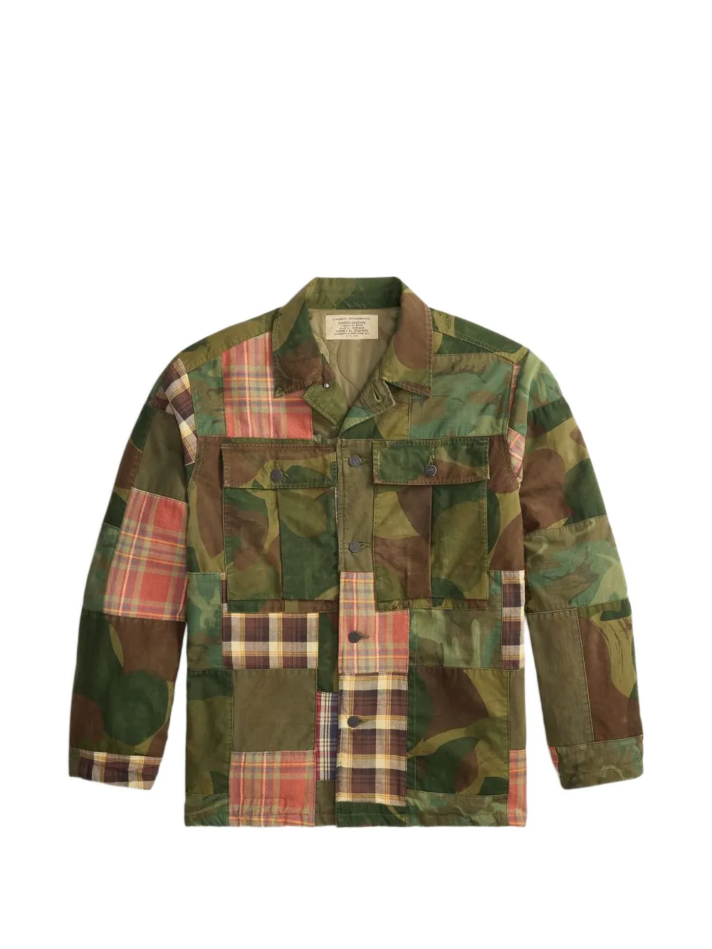 Ralph Lauren RRL patchwork cotton overshirt - Grün