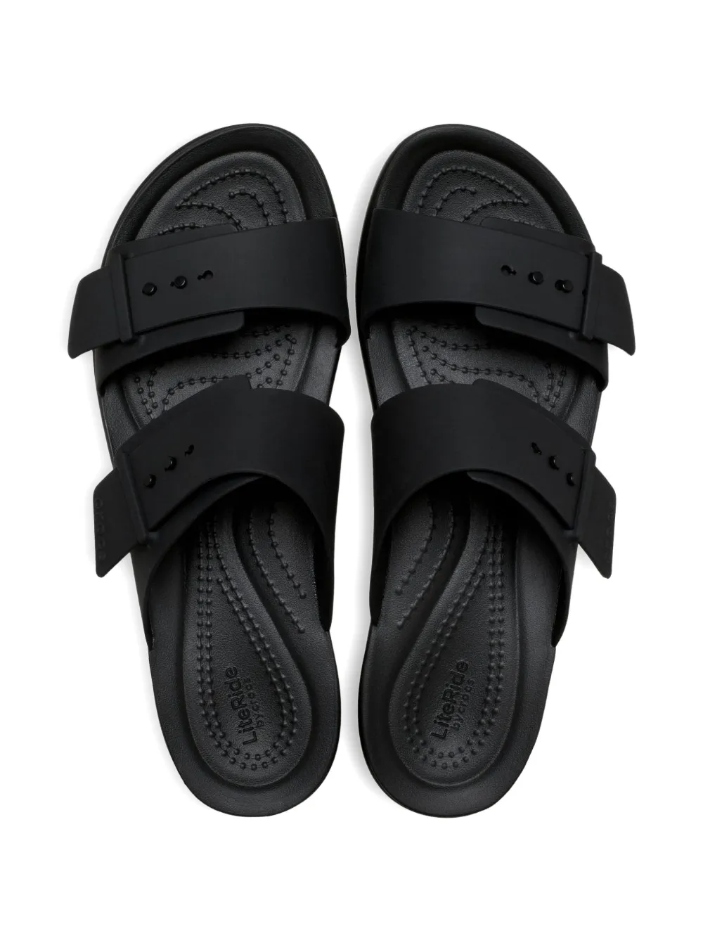 Crocs Brooklyn Bucle Low sandalen met gespbandje Zwart