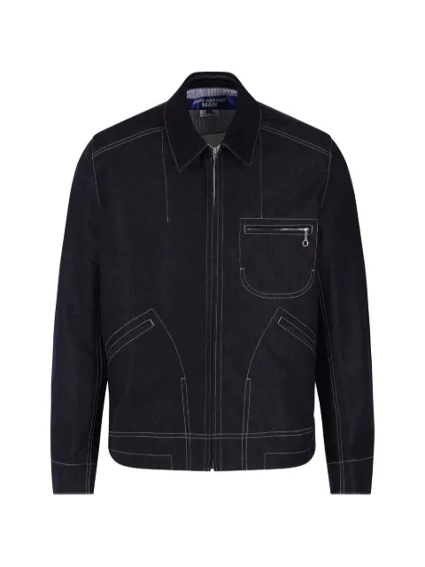 Junya Watanabe MAN chaqueta con costuras en contraste y cremallera