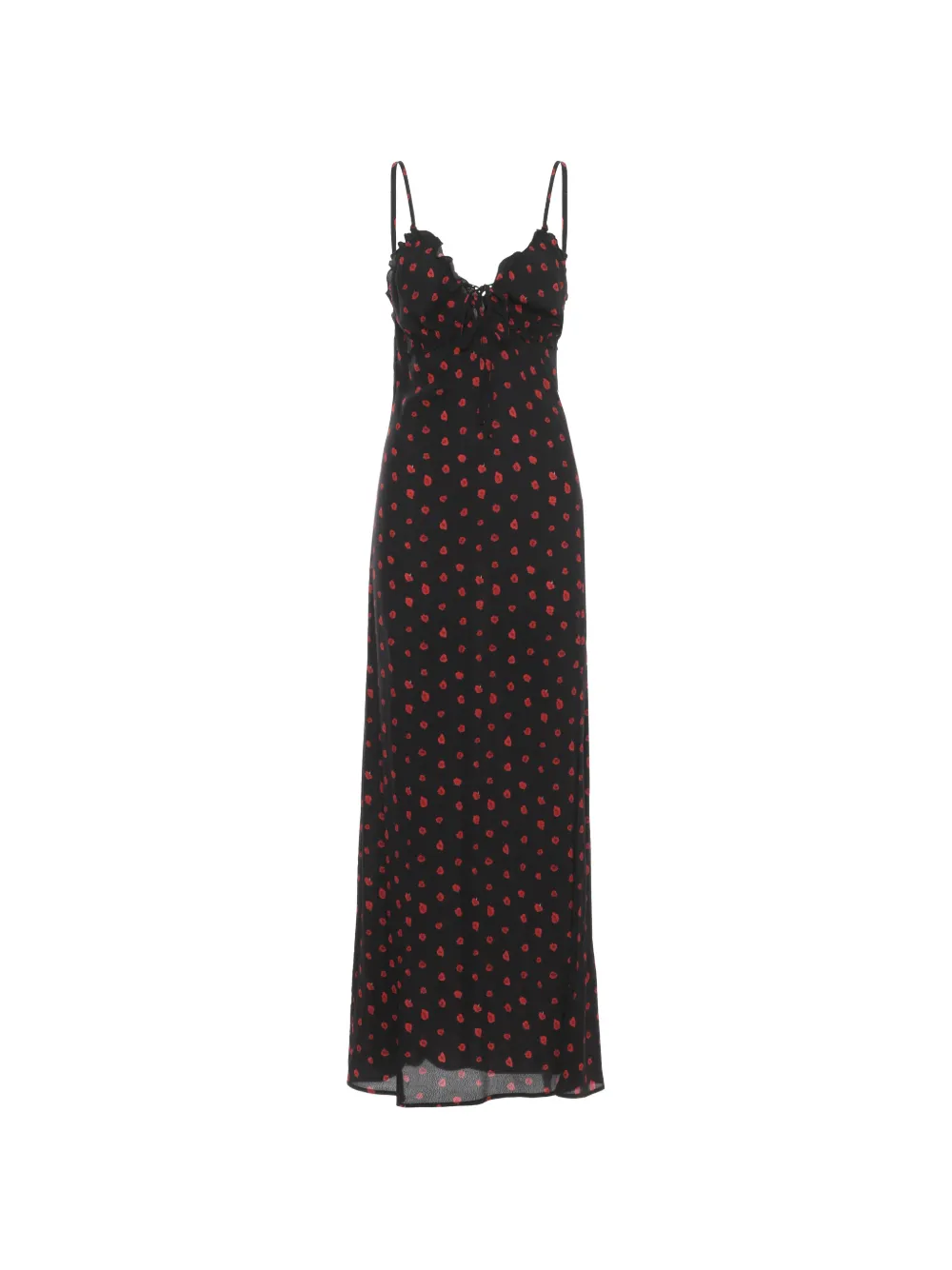 MAR DE MARGARITAS Riley floral-print ruffled maxi dress - Nero