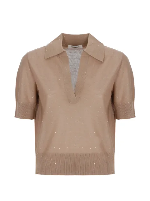 Kangra sequin-embellished polo-collar T-shirt