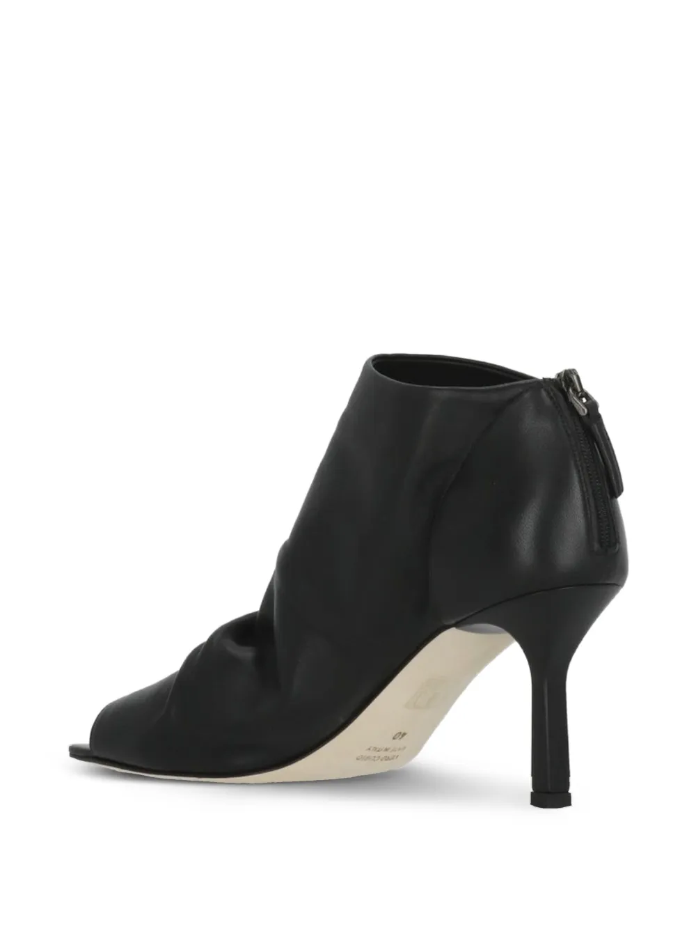 The Seller ruched open-toe pumps Zwart
