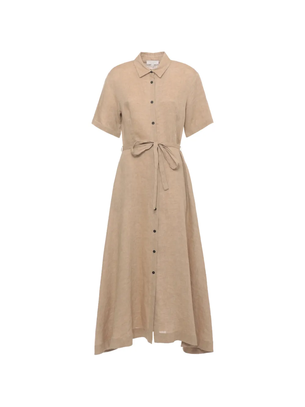 Antonelli belted button-down dress - Nude
