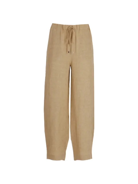 Antonelli drawstring-waist linen trousers