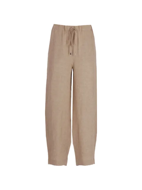 Antonelli drawstring-waist linen trousers