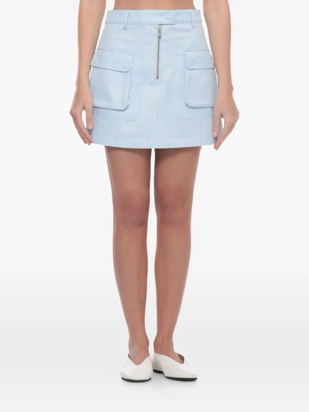 Casablanca Mini-rok met ritssluiting en cargo zak Blauw