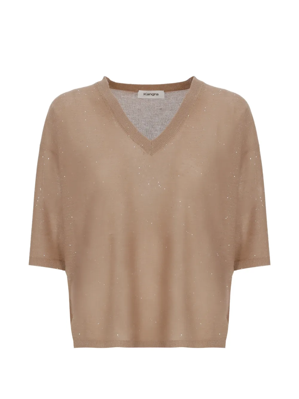 Kangra sequin-embellished V-neck sweater - Toni neutri