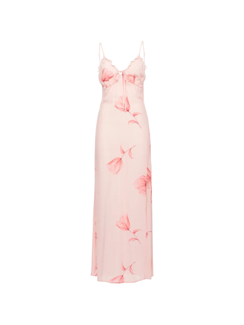 MAR DE MARGARITAS Riley floral-print ruffled maxi dress - Rosa