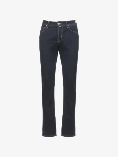 Jacob Cohën logo-patch contrast-stitched jeans