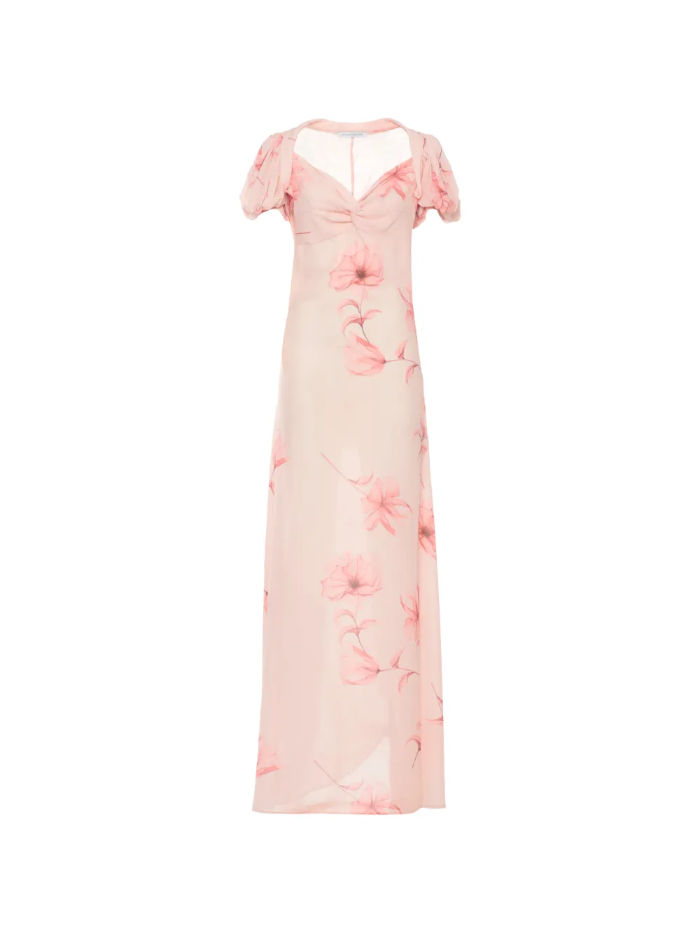 MAR DE MARGARITAS Benedetta floral-print balloon-sleeve maxi dress - Rosa