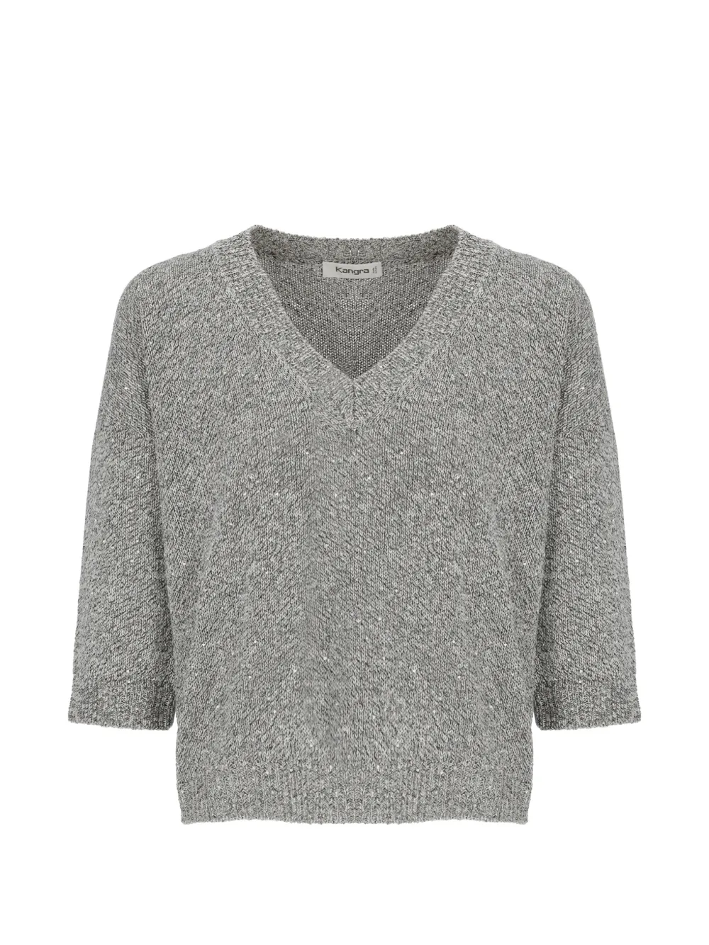 Kangra sequin-embellished V-neck sweater - Grigio