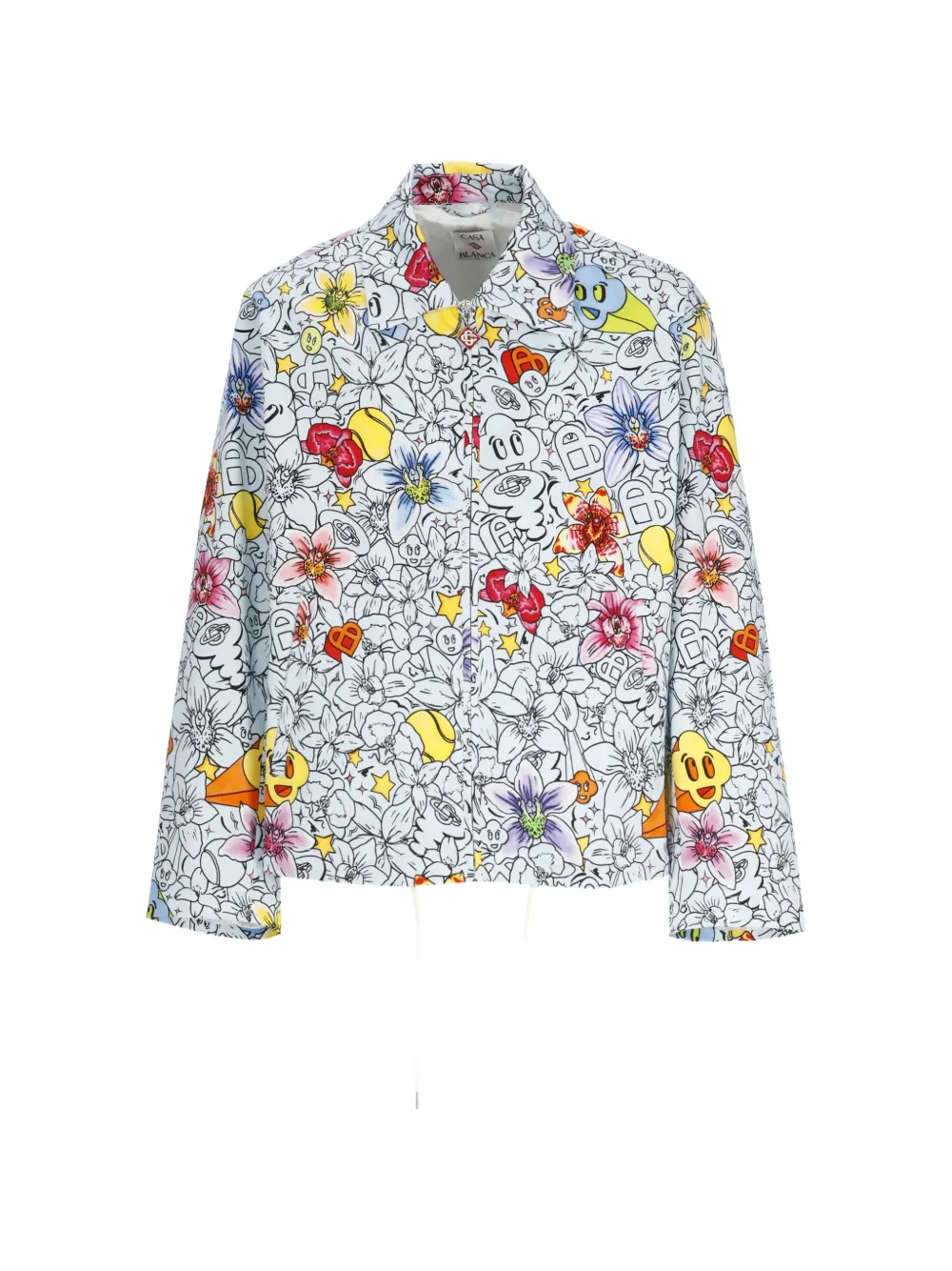 Casablanca graphic-print zip-up jacket - Blu