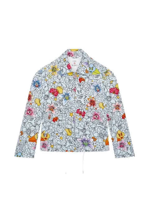 Casablanca veste zippée à logo imprimé