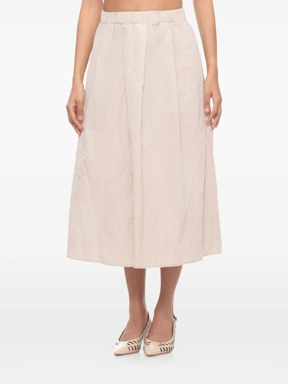 Antonelli pleated midi skirt - Nude