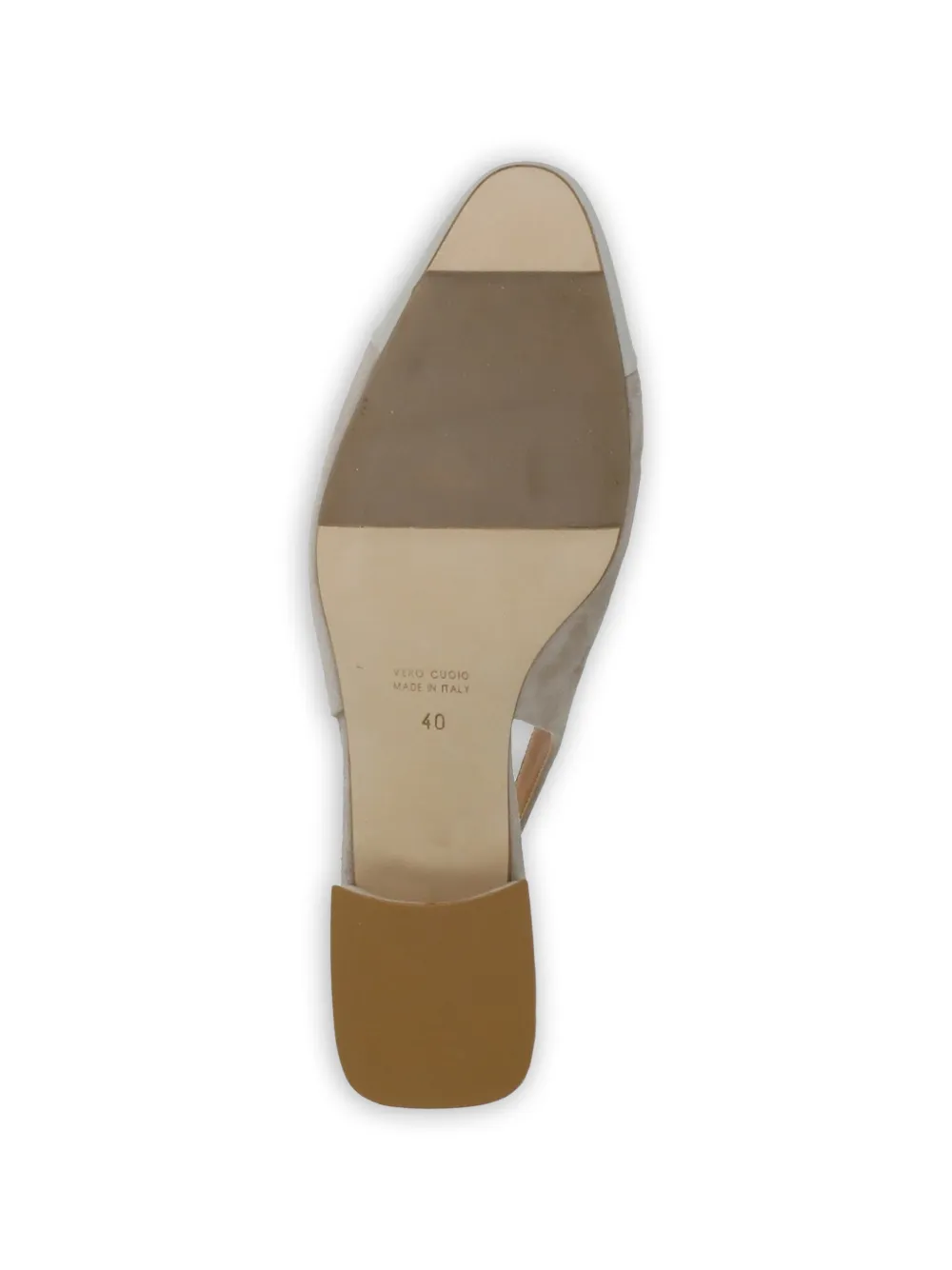 Julie Dee patent-leather toe-cap slingback pumps Grijs