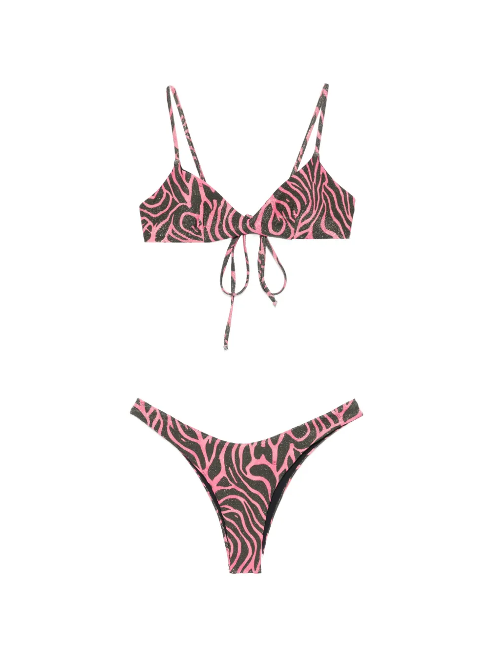 Matinée zebra-print glitter bikini