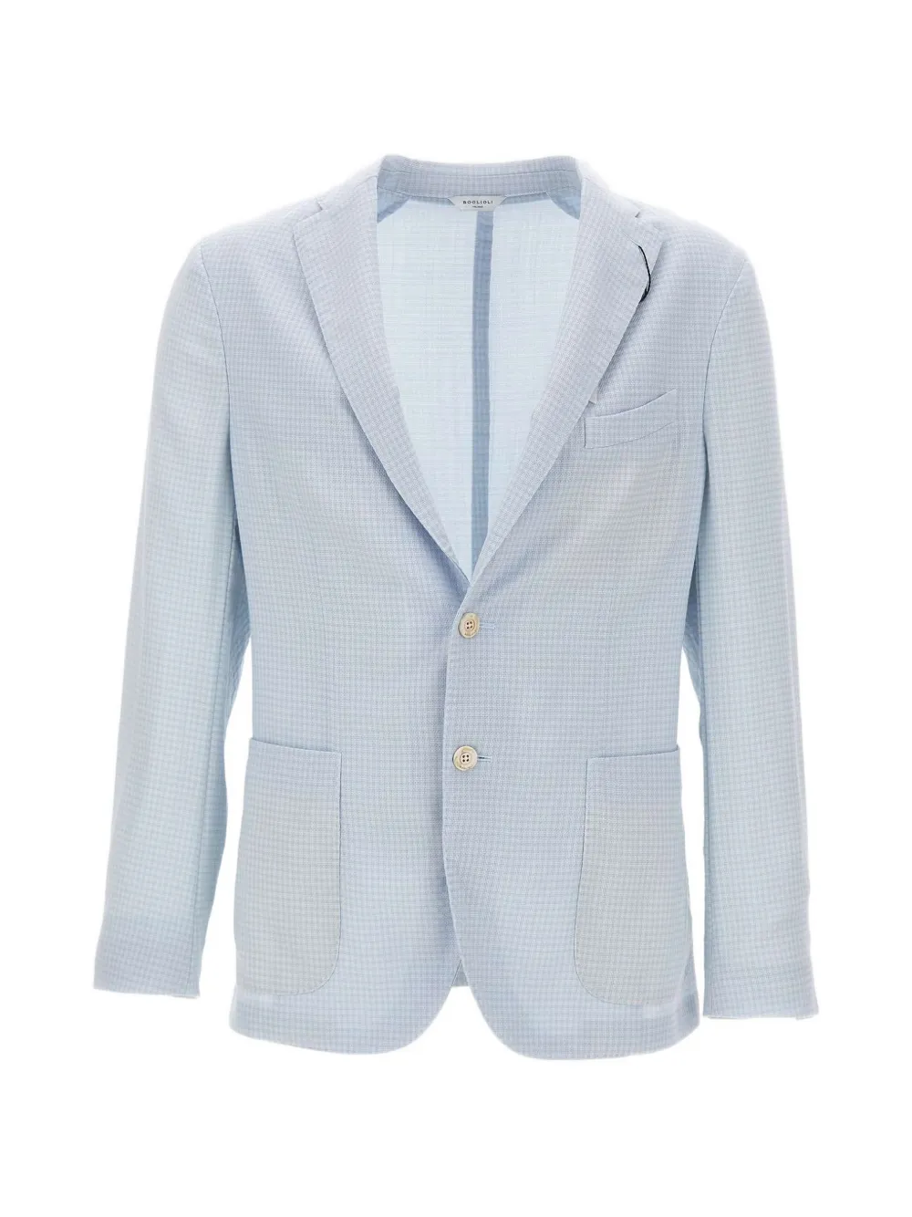 Boglioli 50 K checked patch-pocket blazer - Blu
