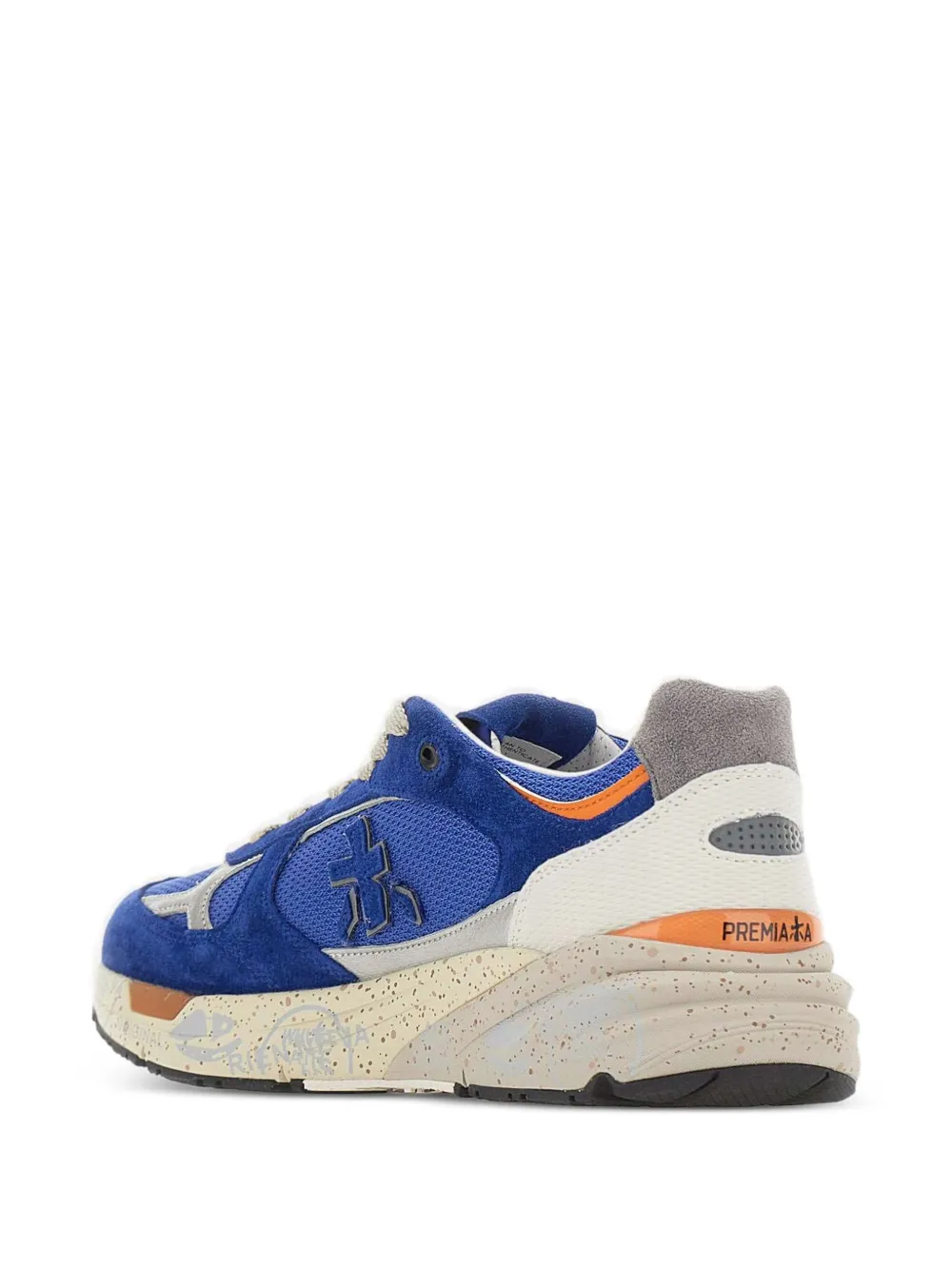 Premiata suede panelled sneakers Blauw