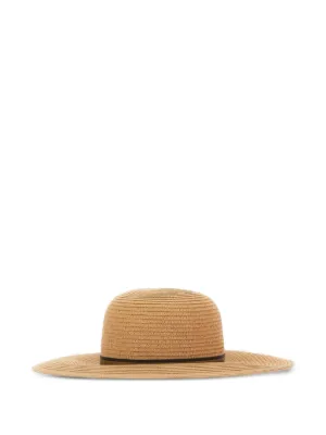 Lola Casademunt leopard-print-scarf wide-brim Hat | Neutrals  display picture 1