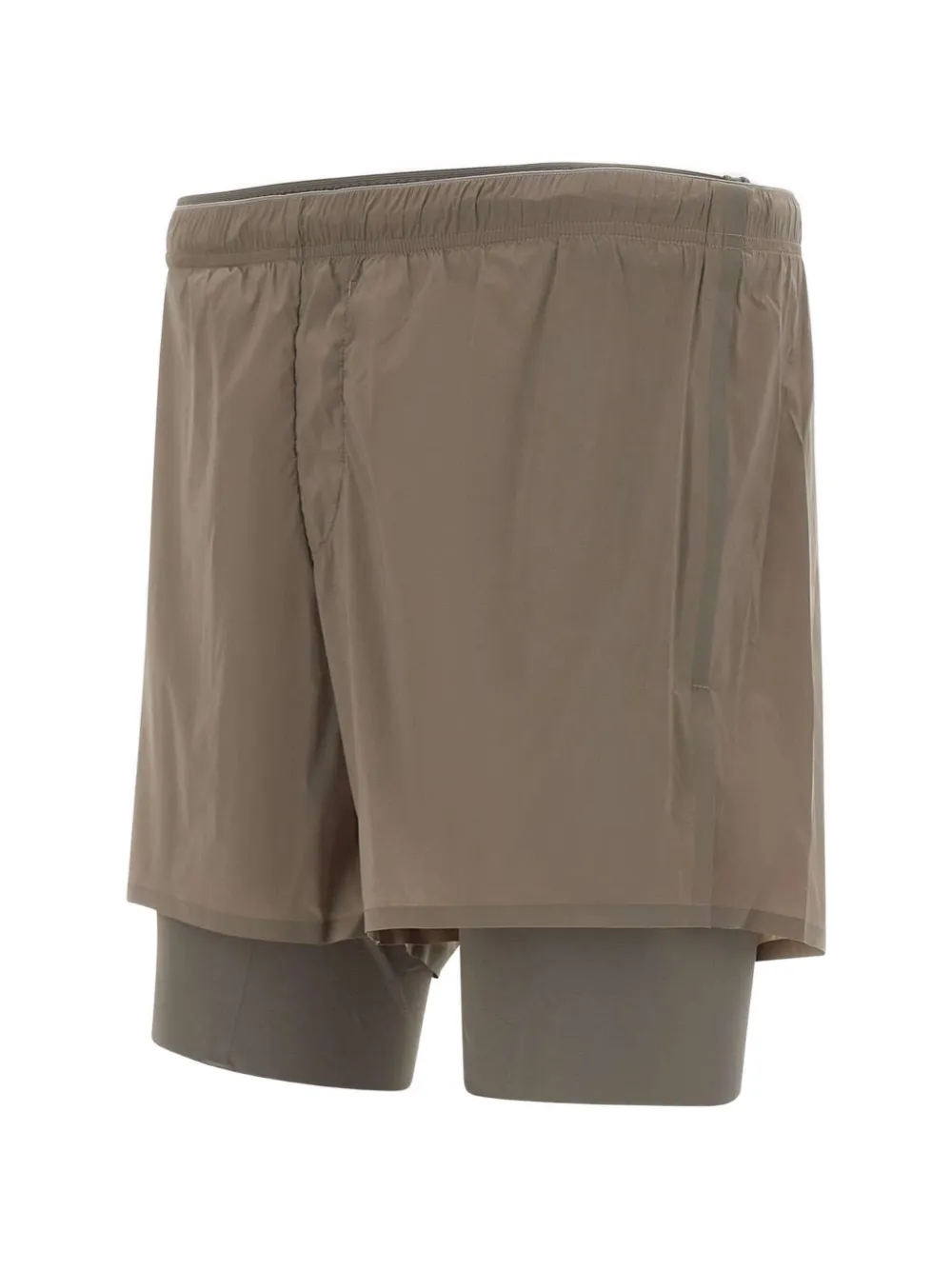 Satisfy TechSilk™ 8″ double-layer running shorts – Brown