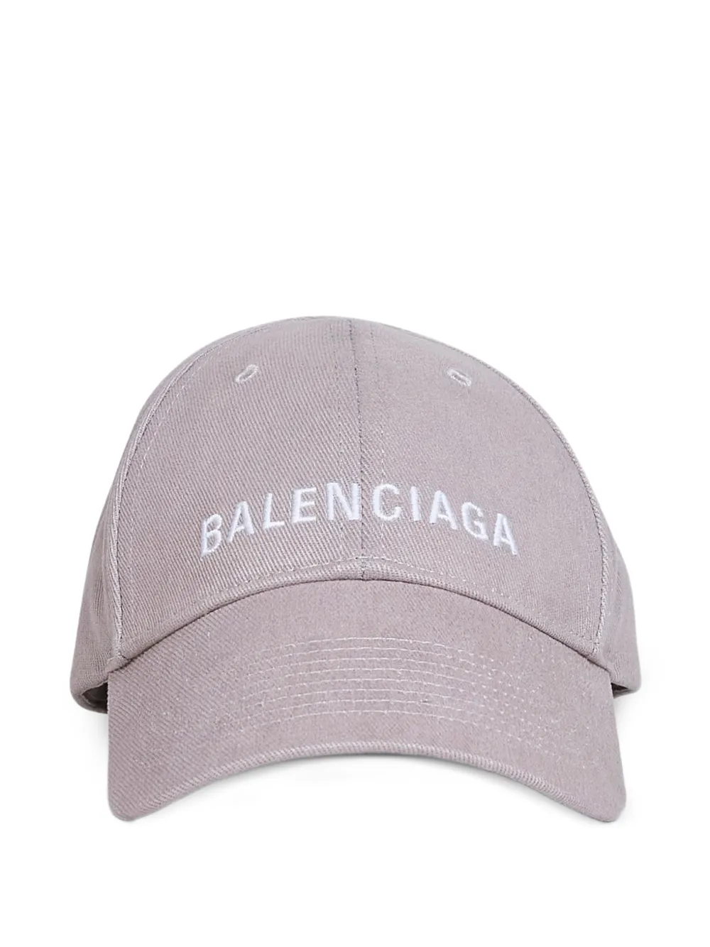 Balenciaga logo-embroidered baseball cap - Grigio