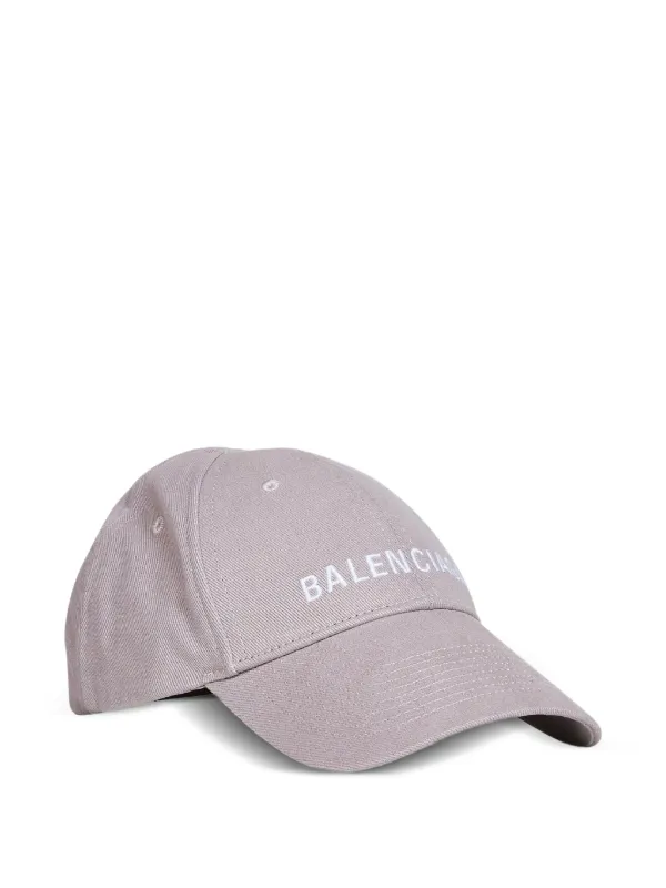 Balenciaga logo-embroidered Baseball Cap | Grey | FARFETCH JO