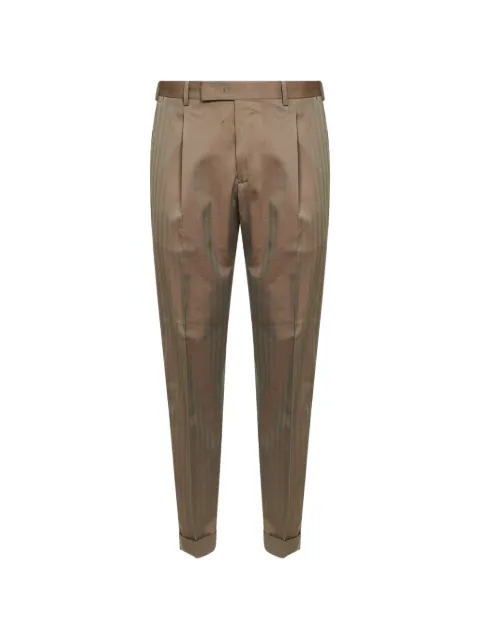 PT Torino herringbone pleated trousers