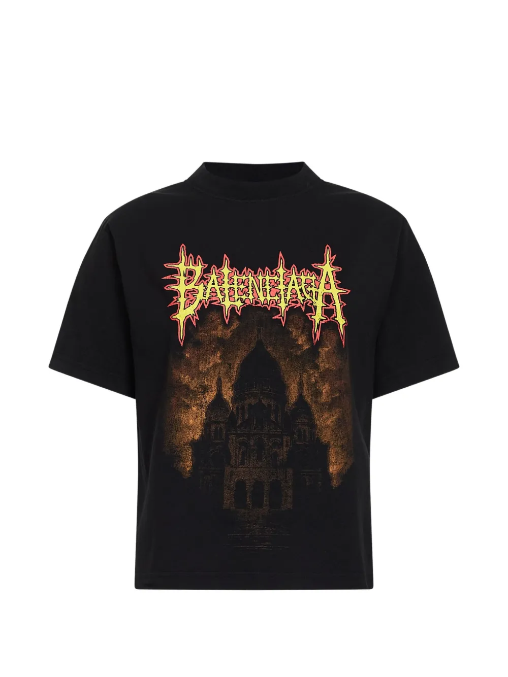 Balenciaga Sacré Cœur distressed T-shirt - Nero