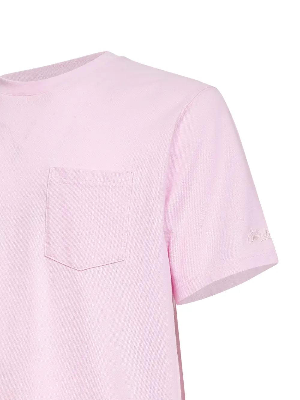 MC2 Saint Barth T-shirt met borstzak en ronde hals Roze