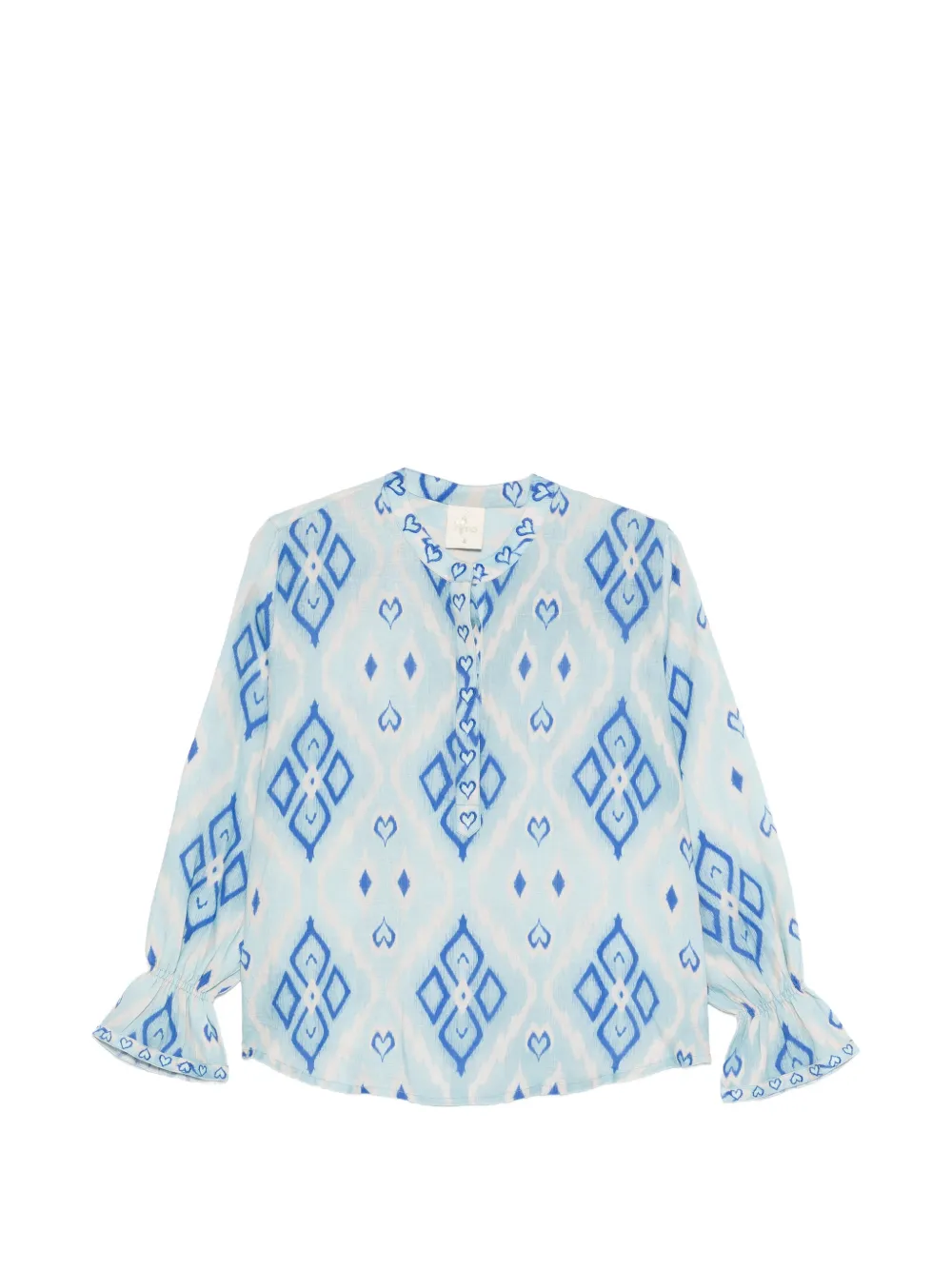 NIMO WITH LOVE ikat-pattern blouse - Blu