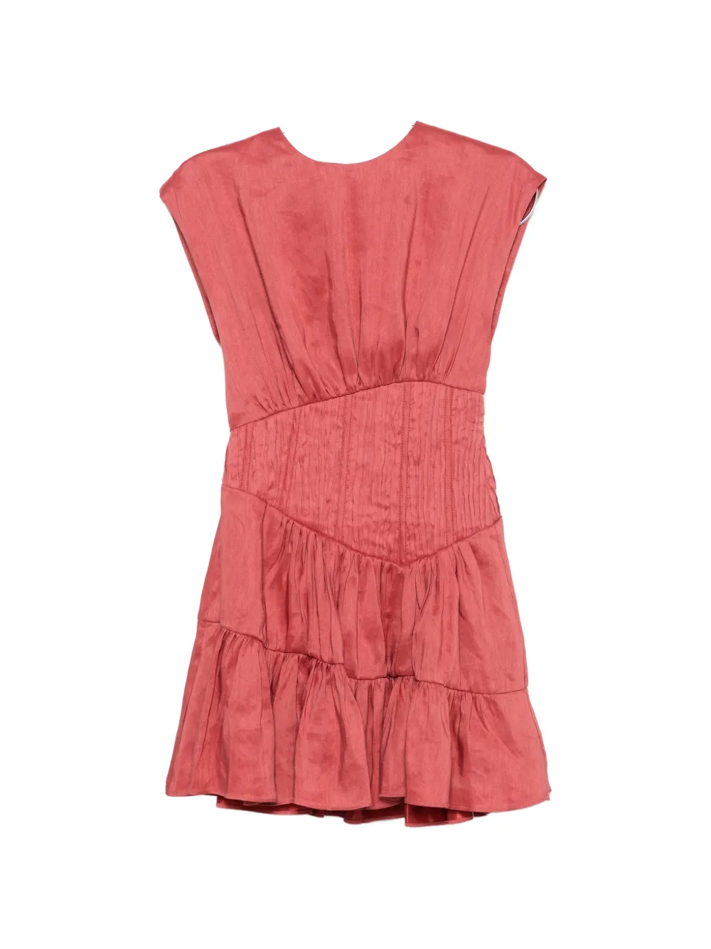 Aje Ecliptica gathered tiered dress - Pink
