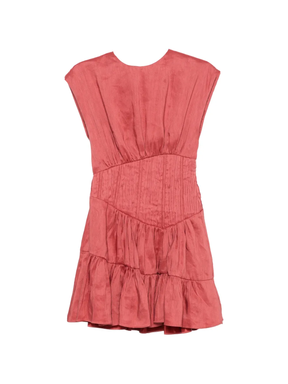 Aje Ecliptica gathered tiered dress - Pink