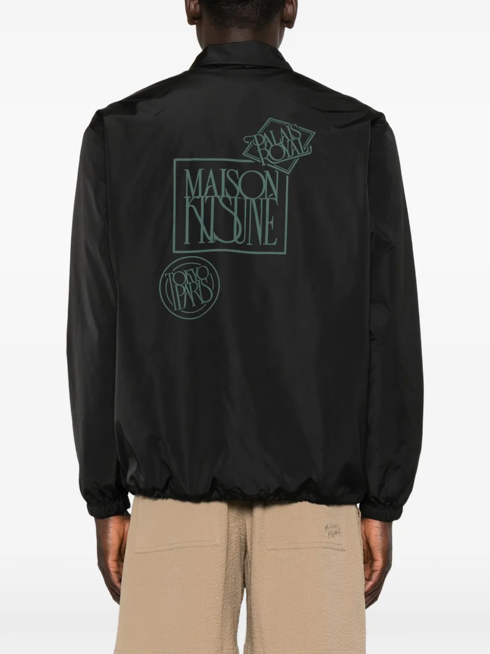 Maison Kitsuné Jack met logoprint Zwart