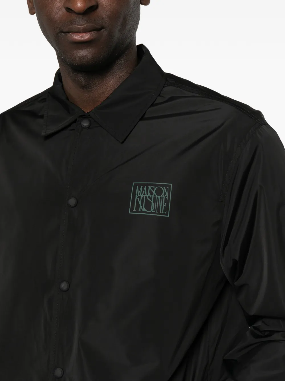 Maison Kitsuné Jack met logoprint Zwart
