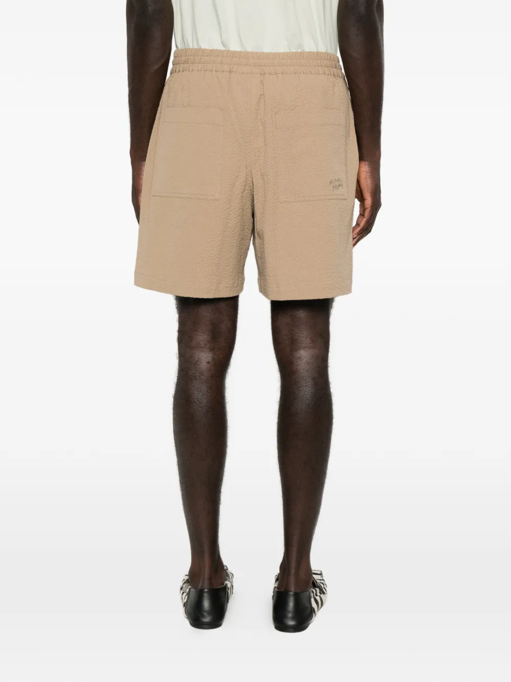 Maison Kitsuné pocket drawstring shorts Beige