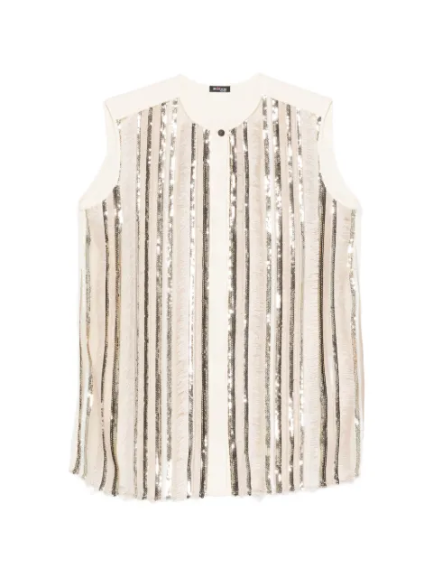 Kiton sequin-embellishment top