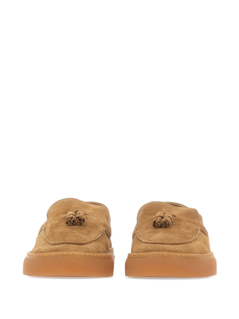 Copenhagen Studios Suède loafers met kwastjes Bruin