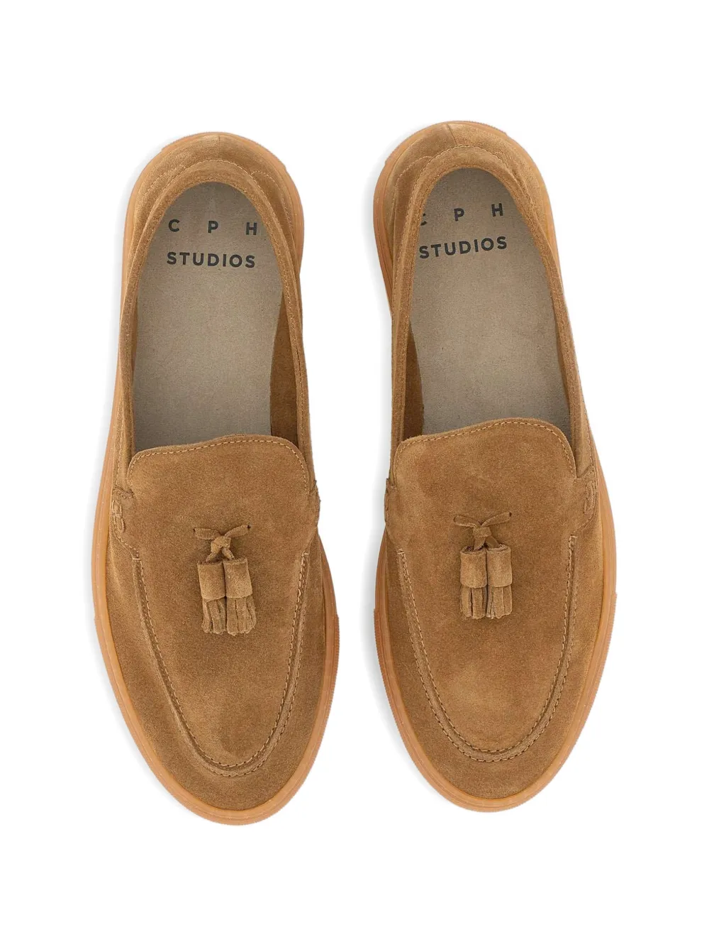 Copenhagen Studios Suède loafers met kwastjes Bruin