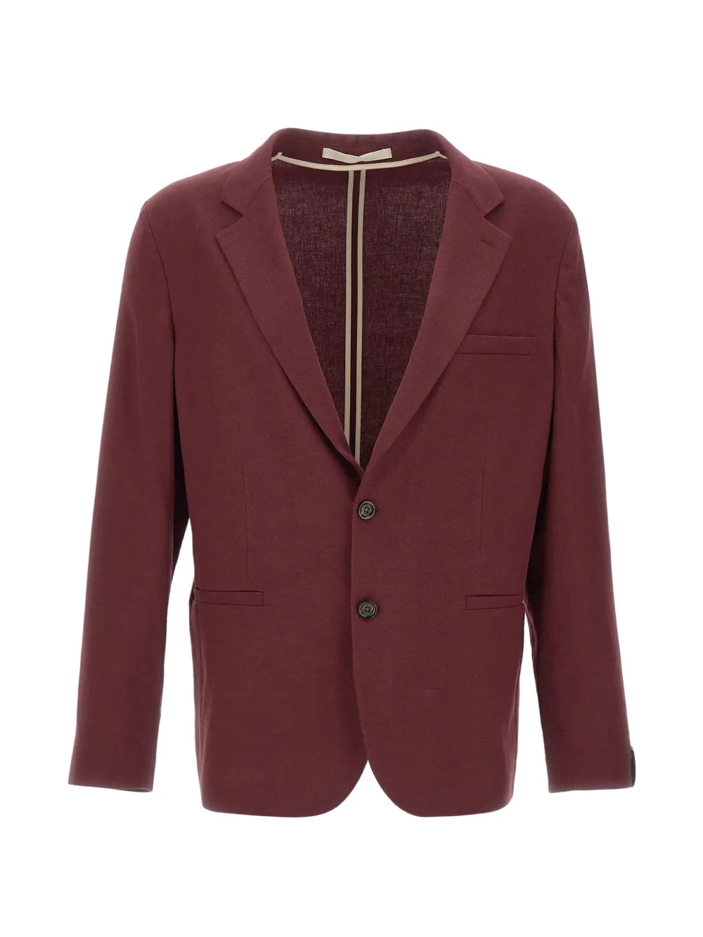 Paolo Pecora single-breasted linen blazer - Red